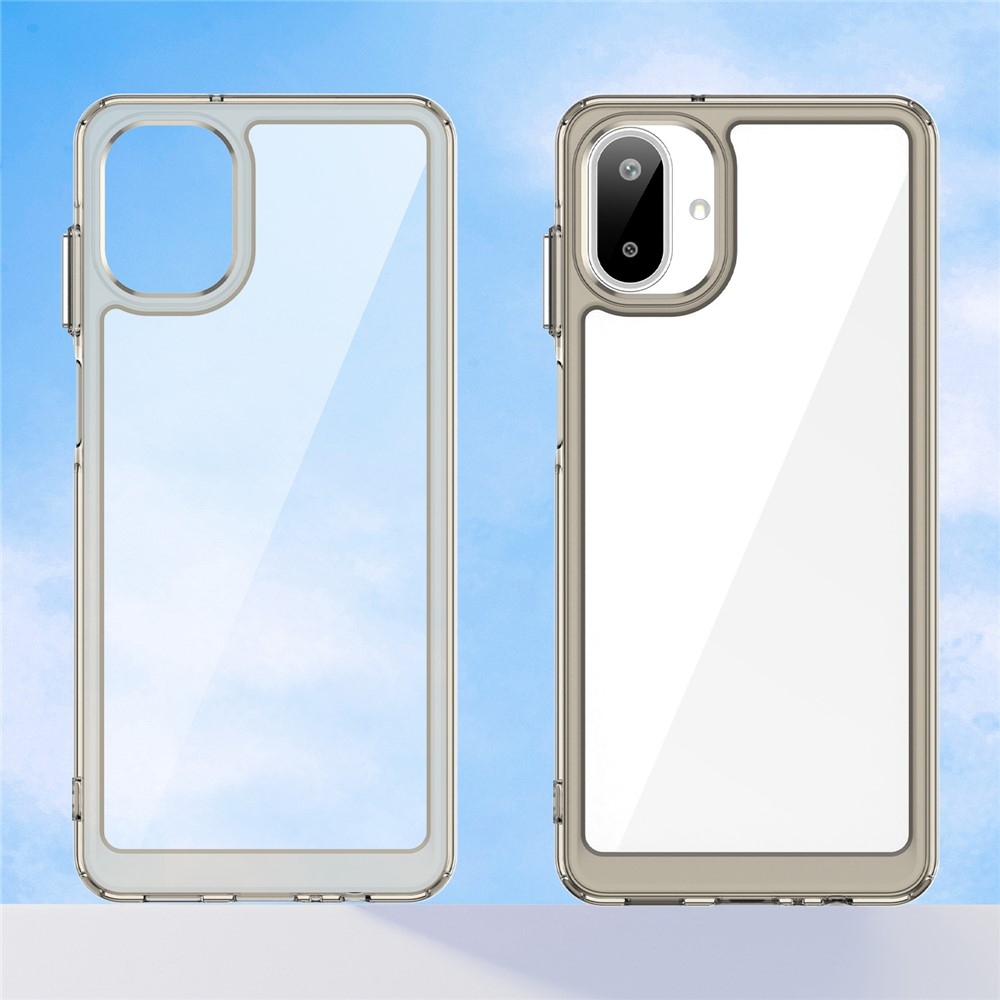 Gél tok kemény hátlappal a Samsung Galaxy A07 4G készülékre - szürke