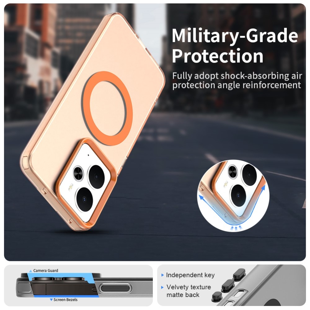 Candy zselés tok MagSafe-val a Realme 14 5G számára - narancssárga