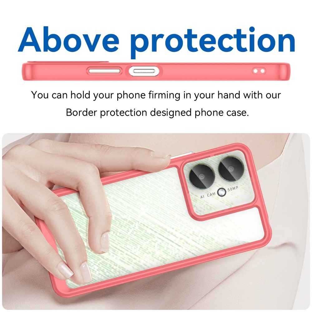 Gél tok rögzített hátlappal a Xiaomi Redmi 13C 5G-re - piros