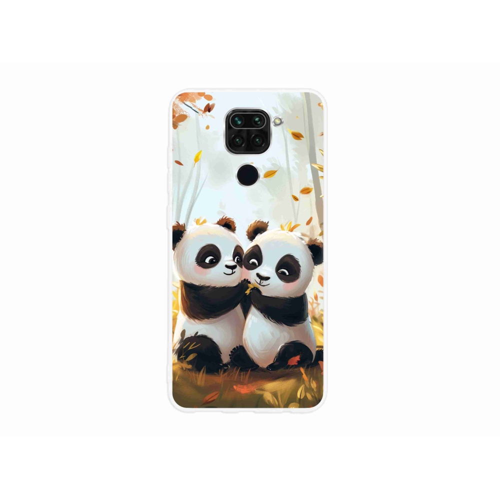 Gél borítás mmCase a Xiaomi Redmi Note 9-hez - pandák