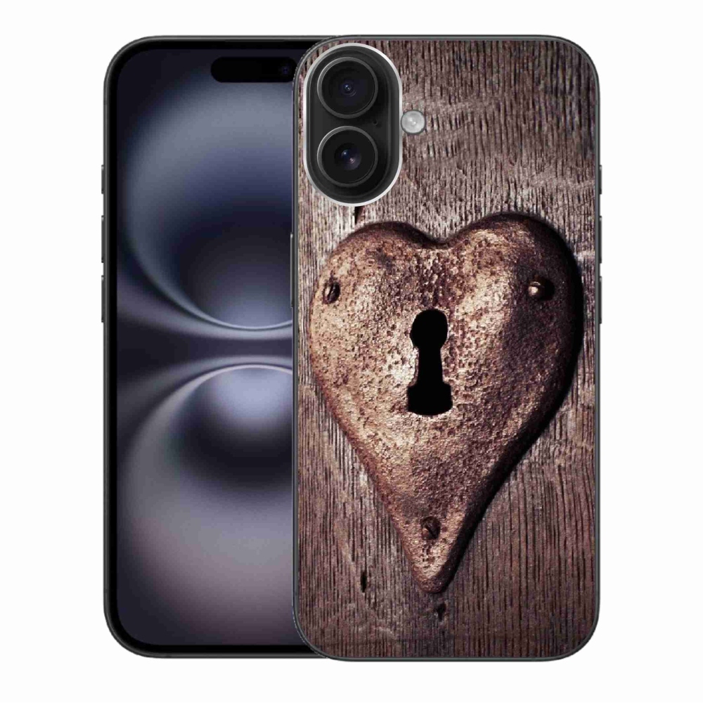 Zselés borítás mmCase iPhone 16 Plus készülékhez - szív alakú zárral