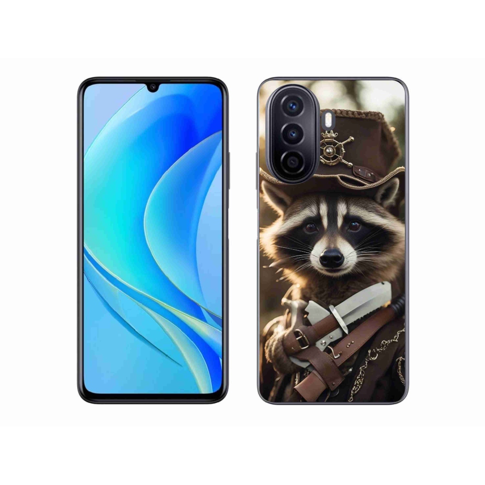 Gél borító mmCase a Huawei Nova Y70-hez - mosómedve egyenruhában