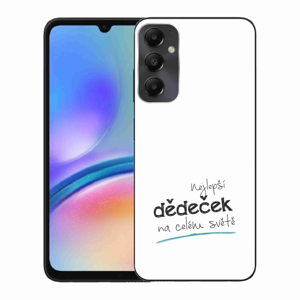 Gél borító mmCase Samsung Galaxy A05s - a legjobb nagypapa 3 fehér háttérrel