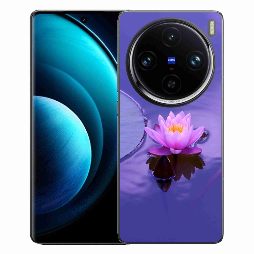 Gél tok mmCase a Vivo X100 Pro 5G-hez - virág a felületen