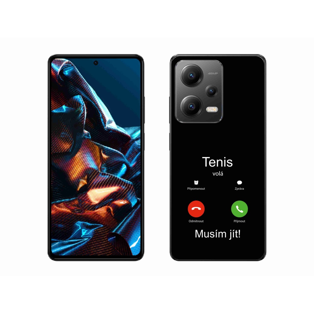 Gél borítás mmCase a Xiaomi Redmi Note 12 Pro 5G-hez - teniszhívások fekete háttérrel