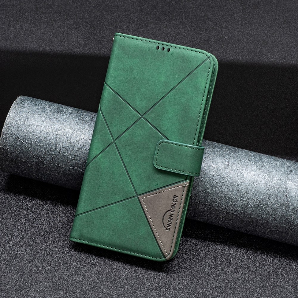 BINFEN könyvtáska Samsung Galaxy M15 5G - zöld