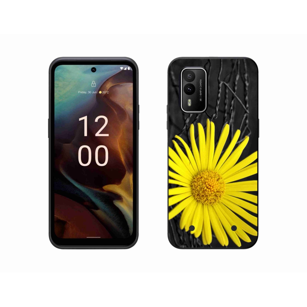 Zselés borítás mmCase a Nokia XR21 készülékhez - sárga virág