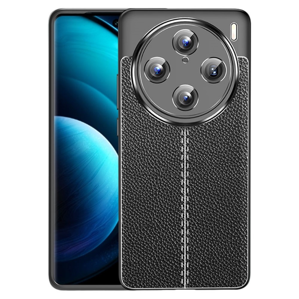 Litchi tartós zselés tok a Vivo X100 Pro 5G készülékhez - fekete