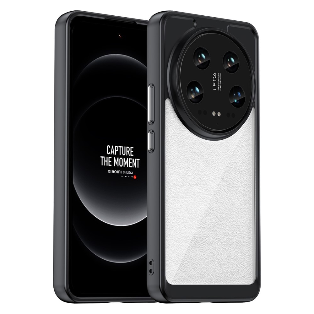 Gél tok fix hátlappal a Xiaomi 14 Ultra számára - fekete