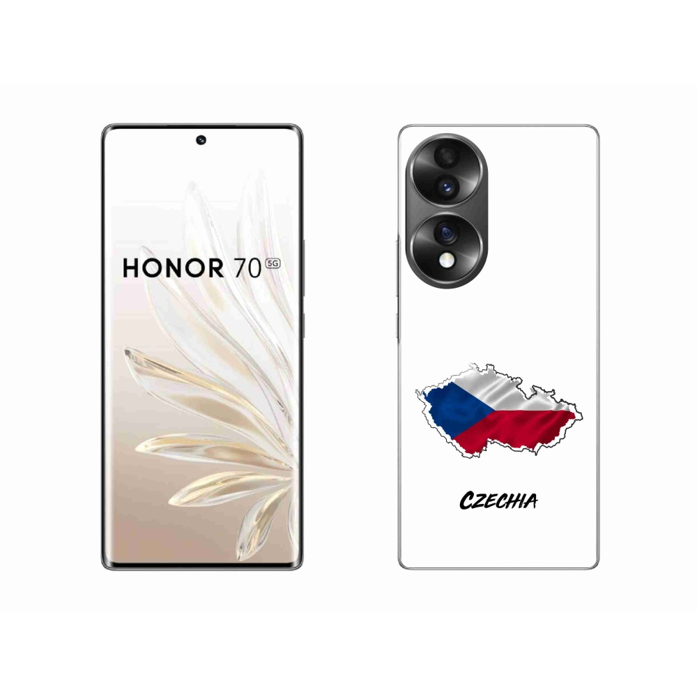 Zselés borító mmCase a Honor 70-hez - Csehország fehér háttér