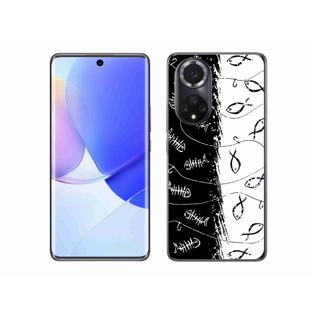 Gél borító mmCase a Huawei Nova 9-en - csontvázak és halak