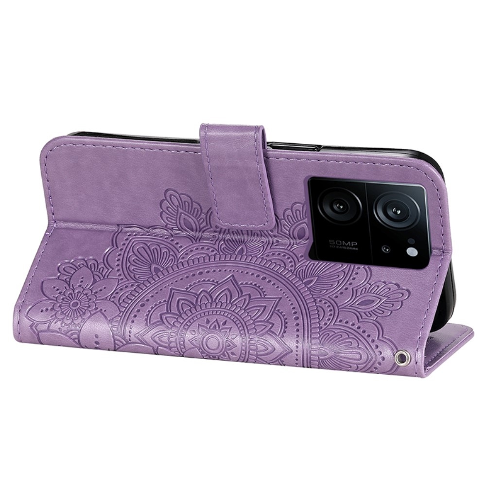 Mandala könyvtáska Xiaomi 13T/13T Pro készülékhez - lila