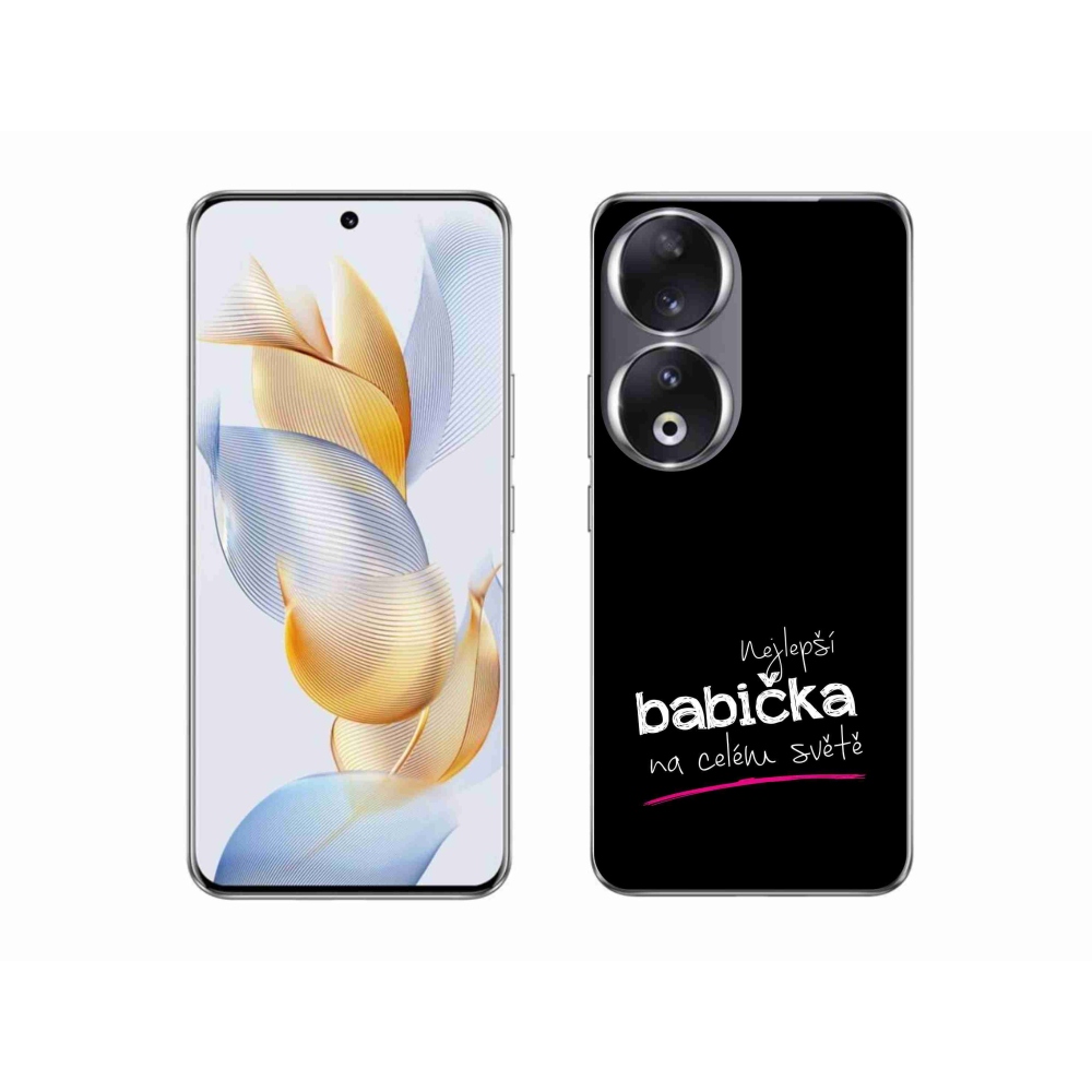 Gél borító mmCase a Honor 90-hez - Legjobb nagyi 4 fekete háttérrel