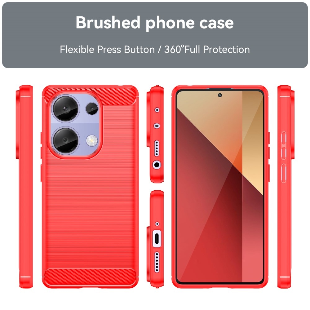 Szénálló zselés tok Xiaomi Redmi Note 13 Pro 4G/Poco M6 Pro - piros