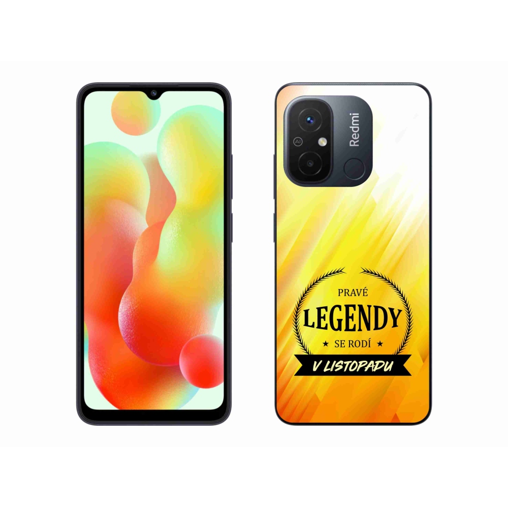 Gél borítás mmCase a Xiaomi Redmi 12C-n - Legendák novemberben sárga háttérrel