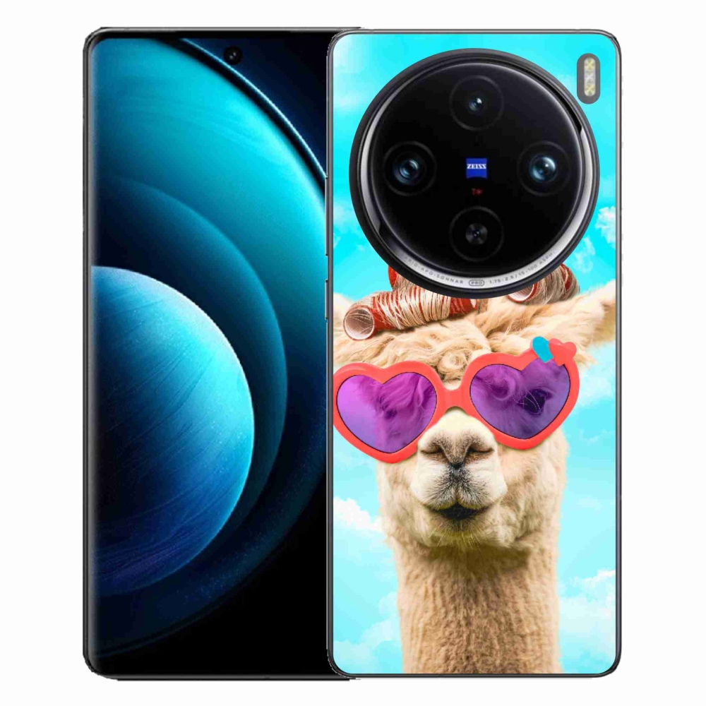 Zselés borítás mmCase a Vivo X100 Pro 5G-hez - szemüveges láma