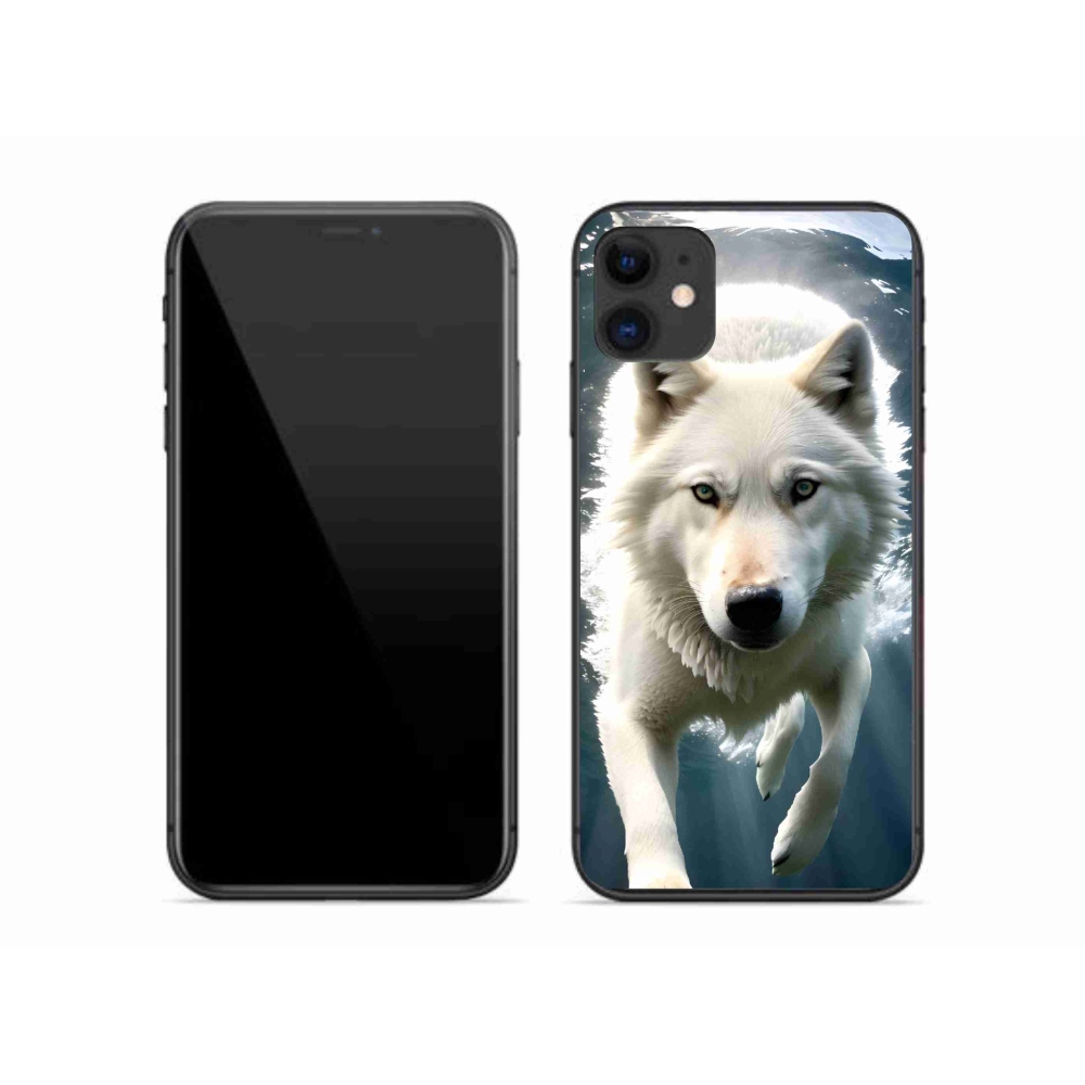 Zselés borítás mmCase iPhone 11 készülékhez - fehér farkas