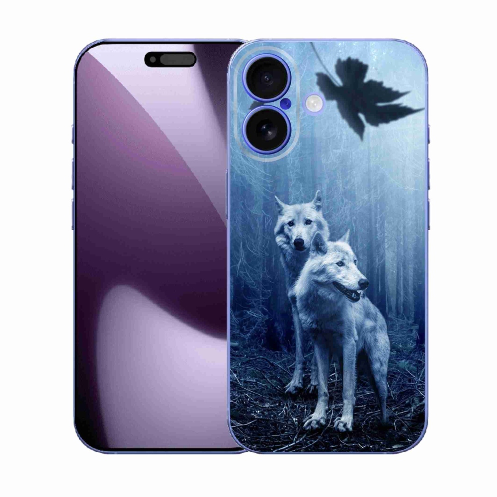 Zselés borítás mmCase iPhone 17 készülékhez - farkasok az erdőben