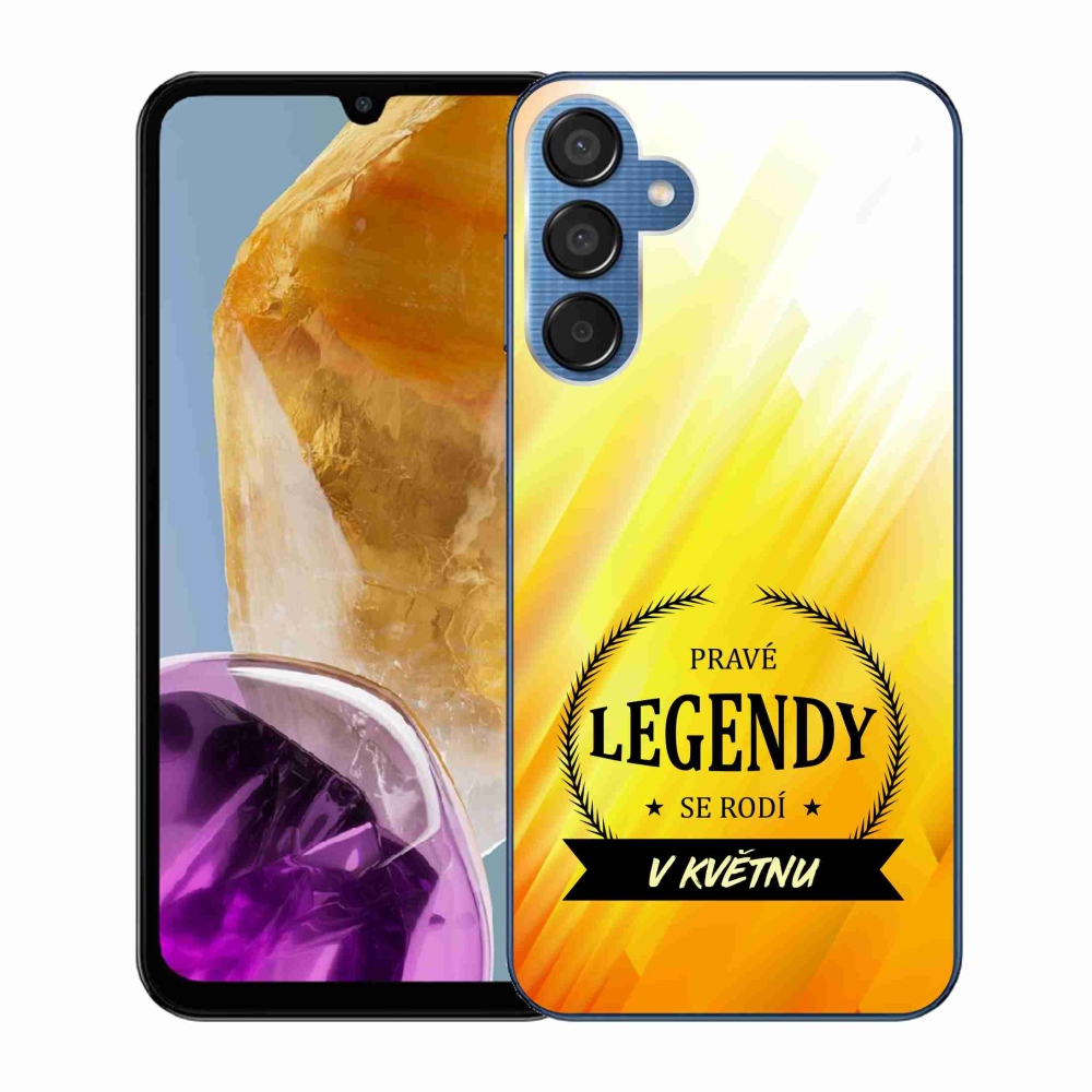 Gél borító mmCase Samsung Galaxy M15 5G - Legends in May sárga háttérrel