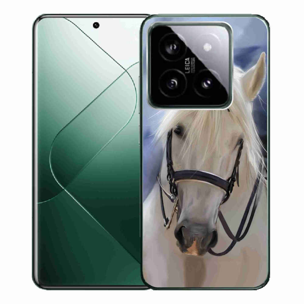 Gél borítás mmCase a Xiaomi 14 Pro-hoz - fehér ló
