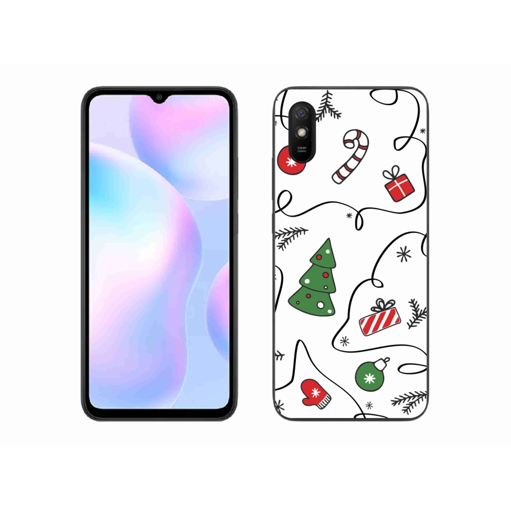 Gél borító mmCase a Xiaomi Redmi 9A számára - karácsonyi motívumok