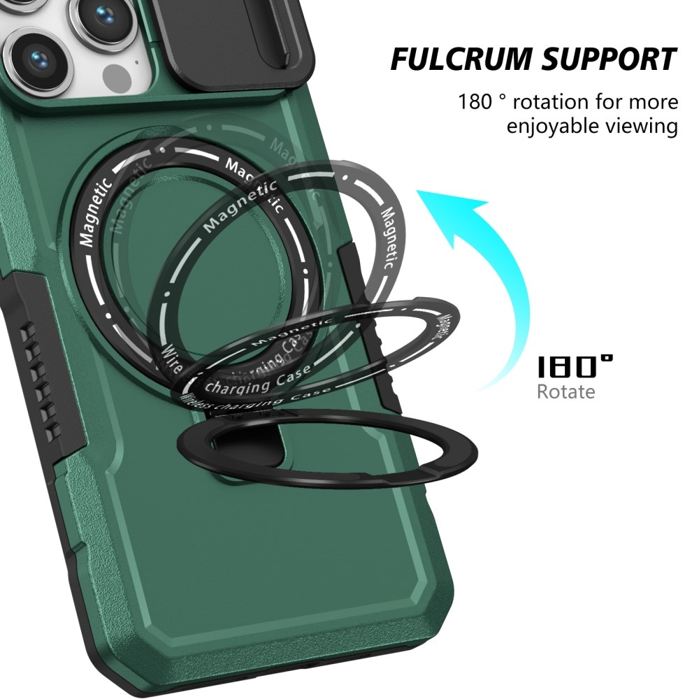 Katonai strapabíró védőburkolat MagSafe-vel iPhone 14 Pro Max készülékhez - sötétzöld