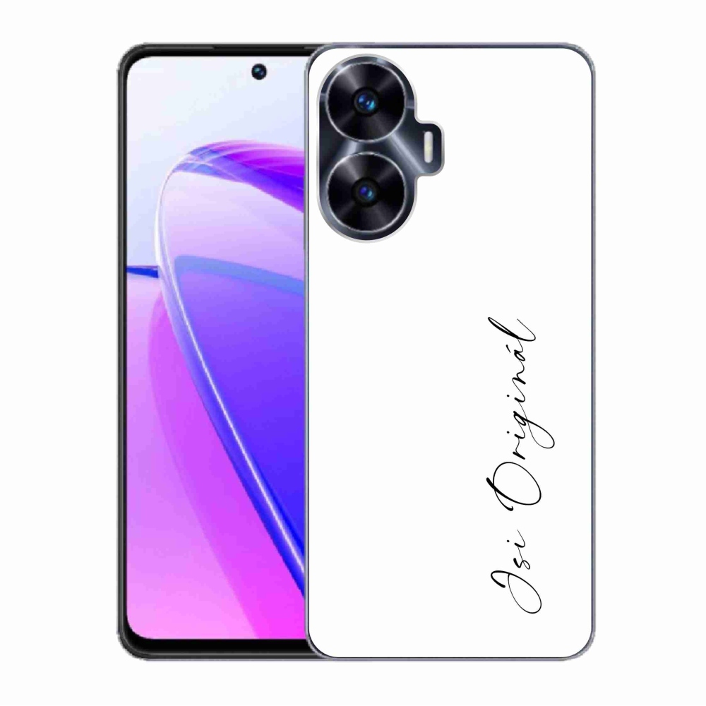 Gél borító mmCase a Realme C55-ön - te vagy az eredeti fehér háttér