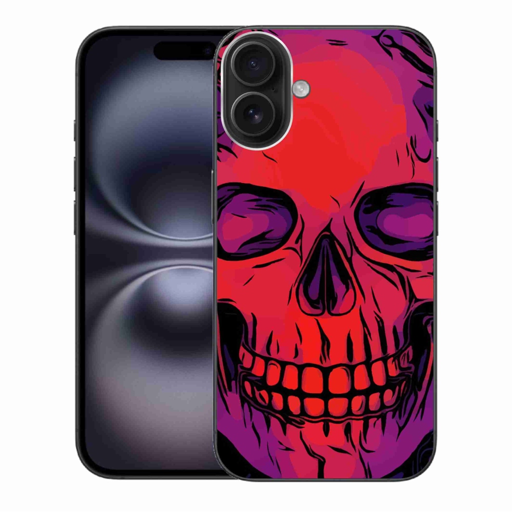 Gél tok mmCase iPhone 16 Plus készülékhez - koponya