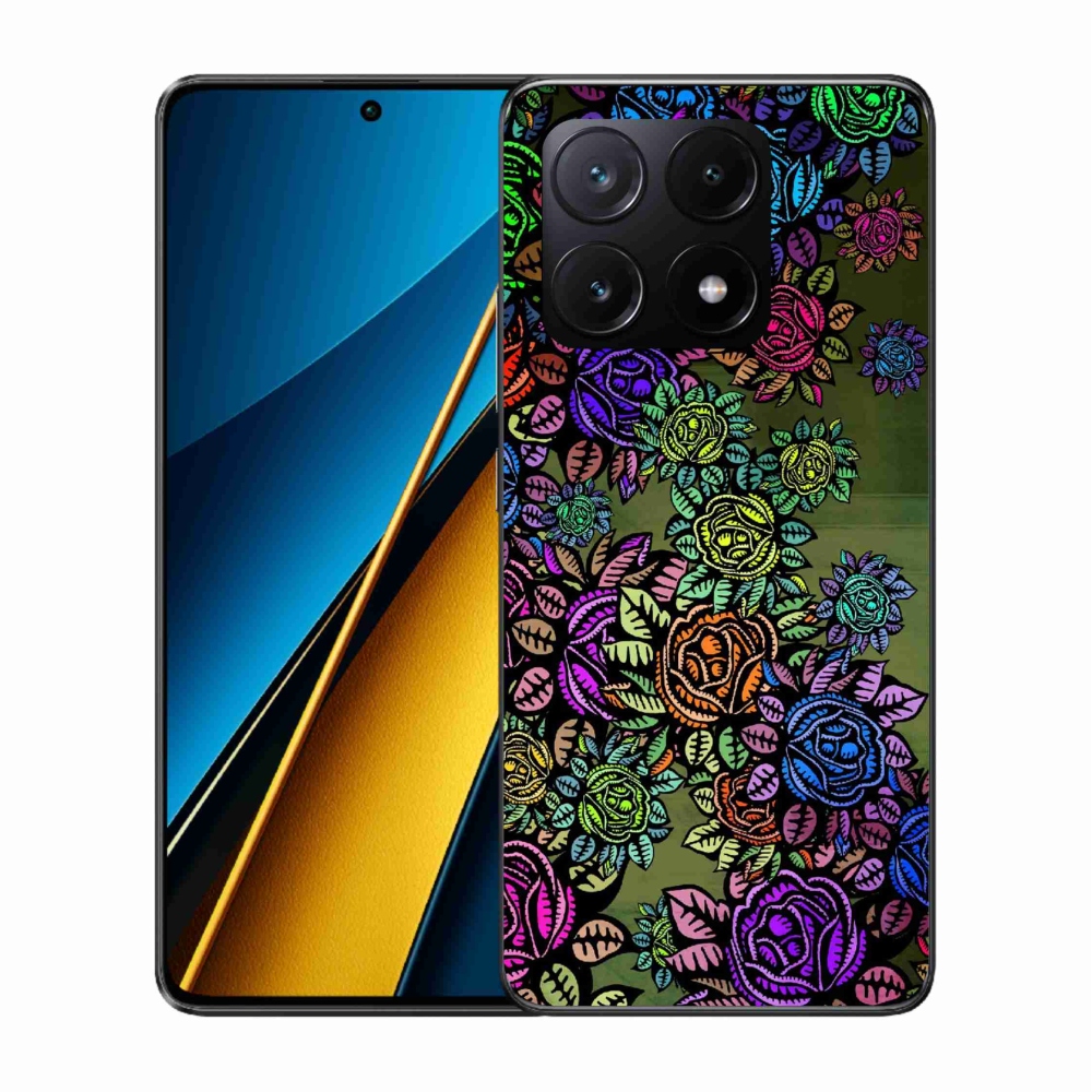 Gél borító mmCase a Xiaomi Poco X6 Pro 5G számára - virágok 6