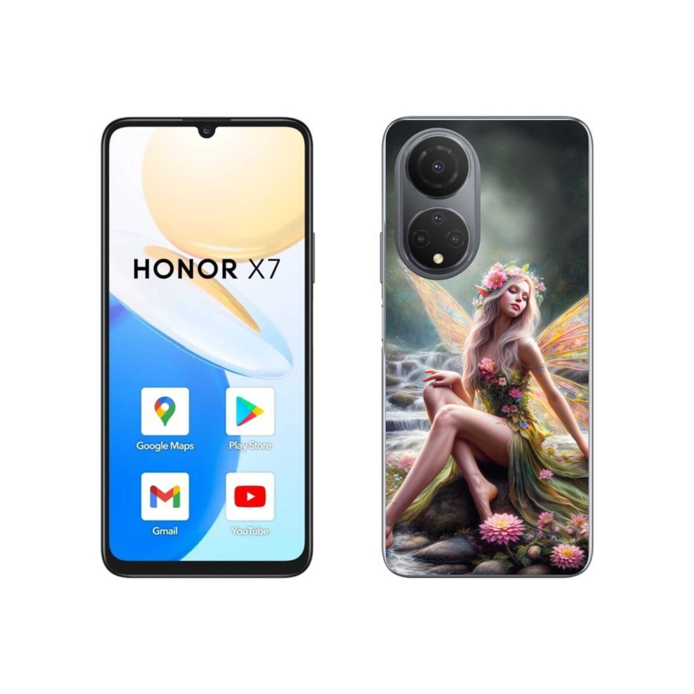 Zselés borítás mmCase a Honor X7-hez - pillangó nő 1