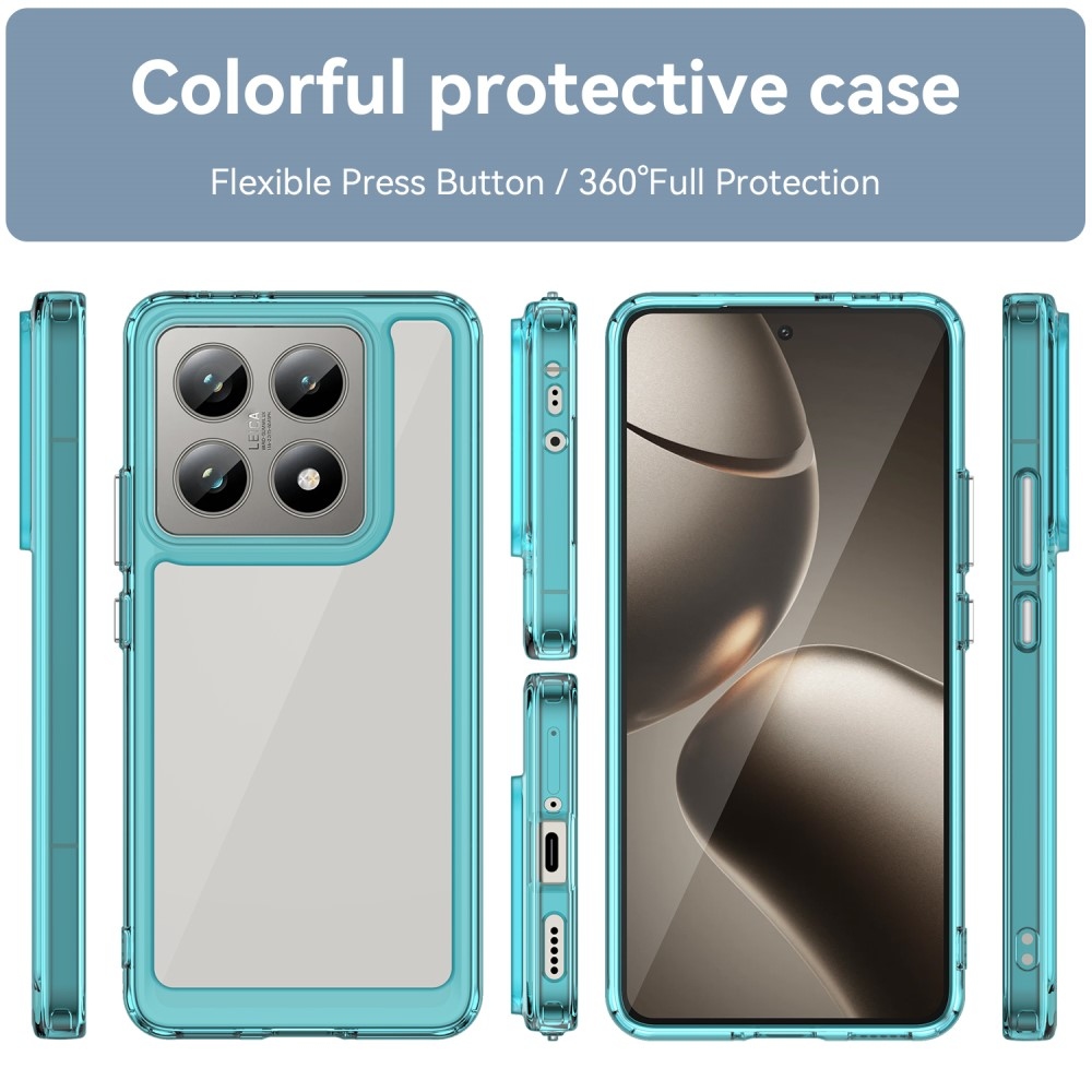 Gél tok fix hátlappal Xiaomi 14T/14T Pro készülékhez - világoskék színben