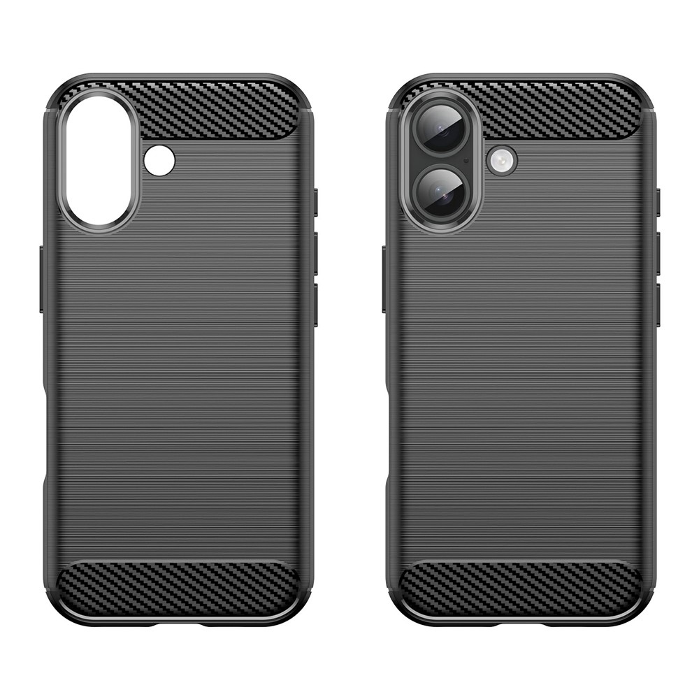 Szénszálas tartós zselés tok iPhone 17 készülékhez - fekete