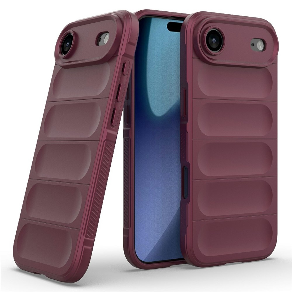 Rugg tartós zselés tok iPhone 17 Air készülékhez - bordó színű