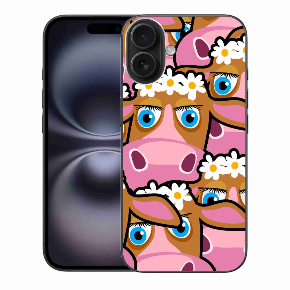 Gél borítás mmCase iPhone 16 Plus készülékhez - rajzfilmtehenek