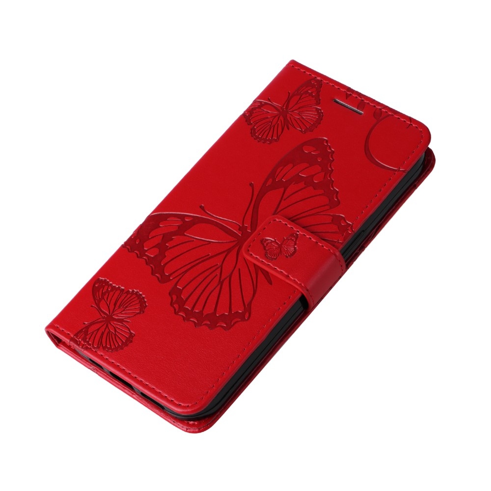 Nagy pillangó könyv tok Xiaomi Redmi Note 13-hoz - piros