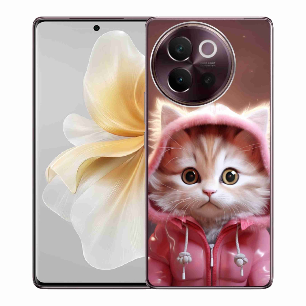 Gélburkolat mmCase a Vivo V40 Lite 5G-hez - aranyos cica 3
