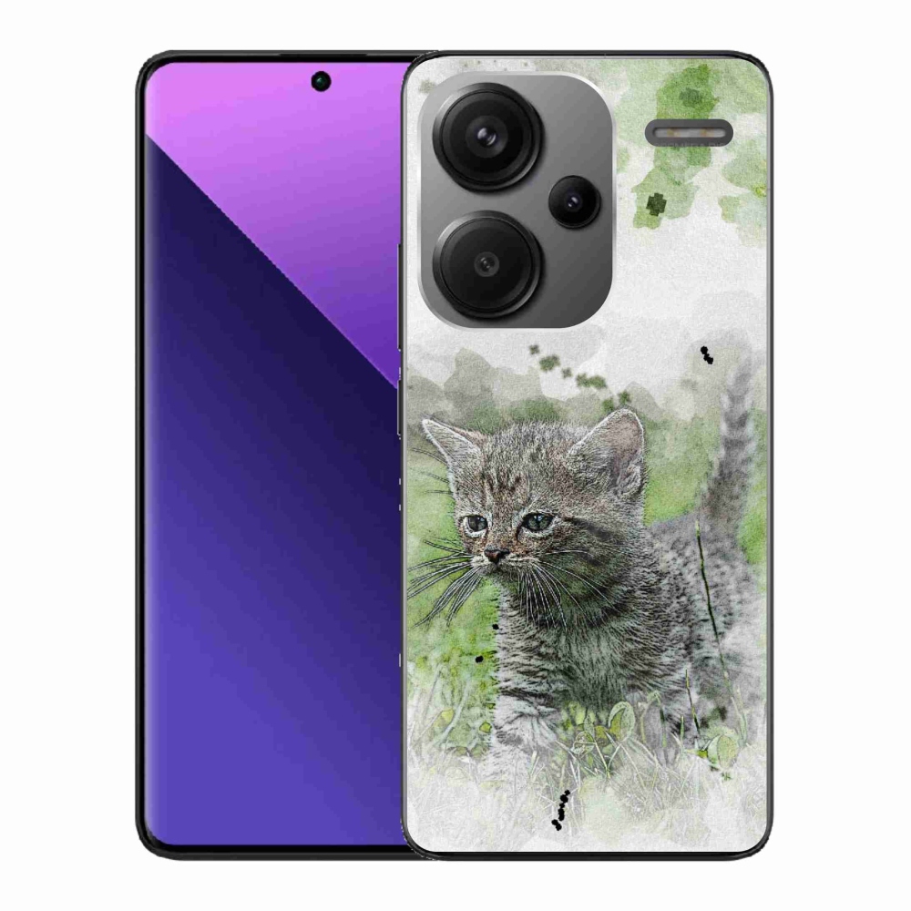 Gél borítás mmCase a Xiaomi Redmi Note 13 Pro+ 5G számára - aranyos cica 1