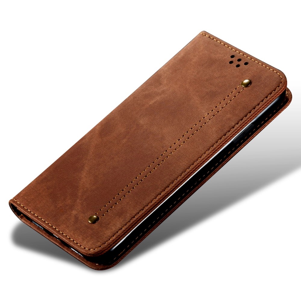 Jeanse könyvtáska Xiaomi 15 Ultra - barna