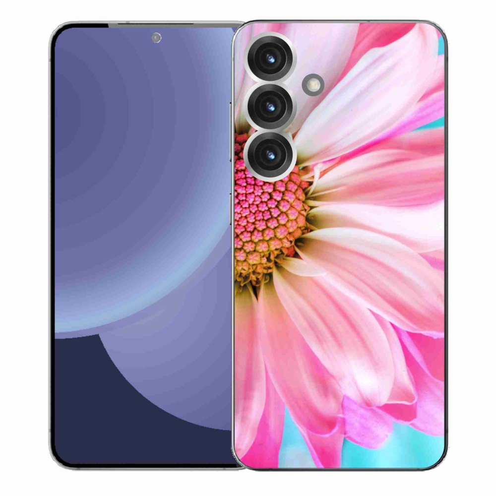 Gél védőhuzat mmCase Samsung Galaxy S25+ készülékhez - rózsaszín virág