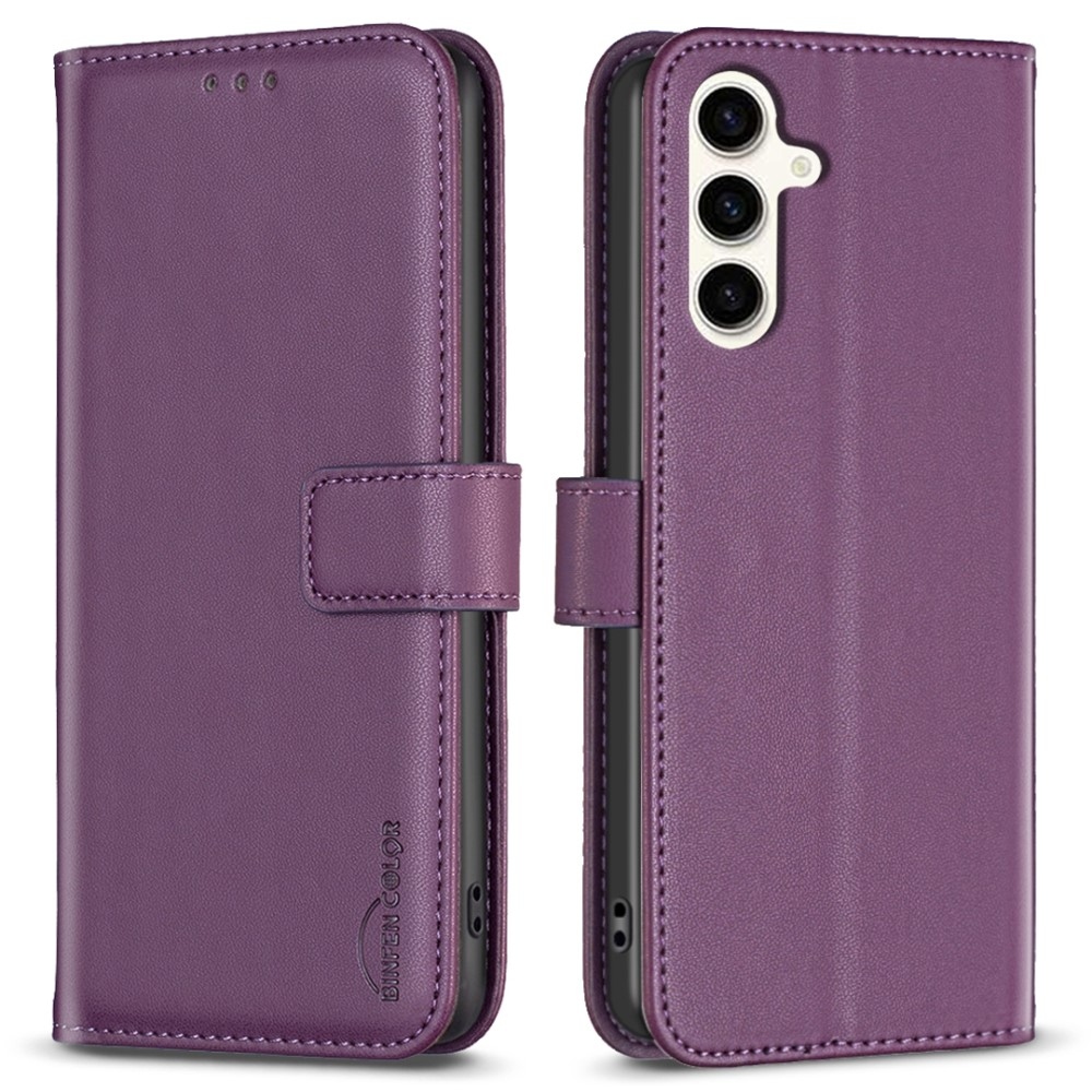 BNF könyvtáska Samsung Galaxy S23 FE készülékhez - sötétlila