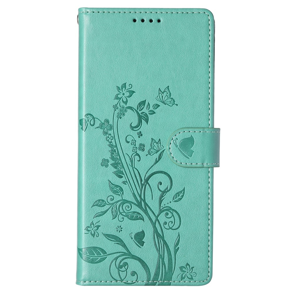 Virágos könyvtáska Xiaomi Redmi 15 5G (169mm) - teáskék színben