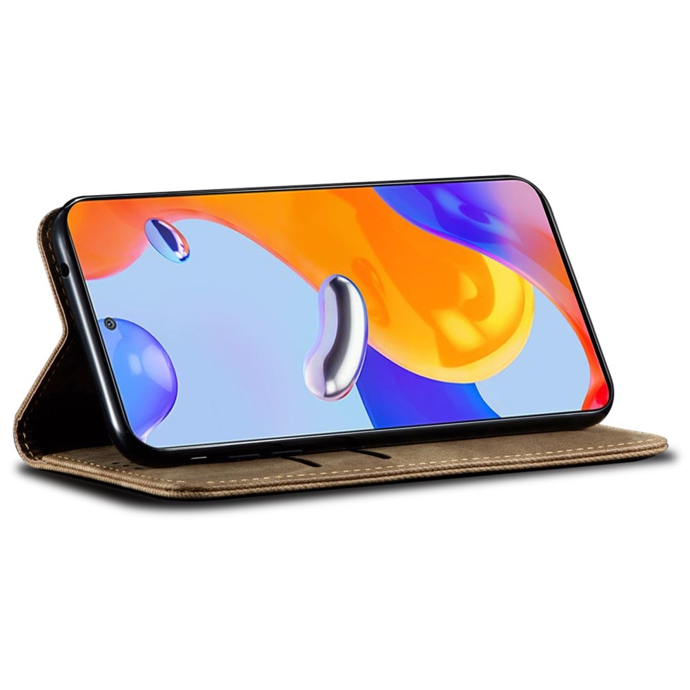 Jeanse könyvtáska Xiaomi 15 Ultra - khaki színben