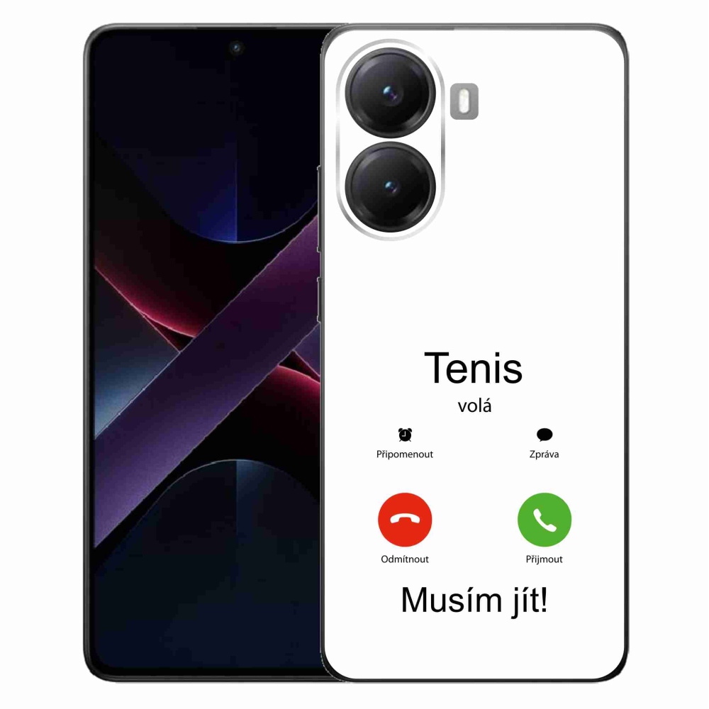 Gél borítás mmCase a Xiaomi Poco X7 Pro 5G-n - teniszhívások fehér háttérrel