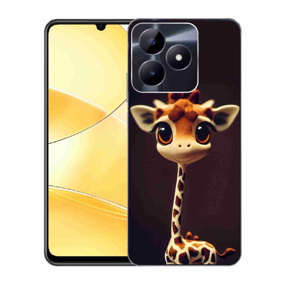 Zselés borító mmCase a Realme C51/C53 készülékhez - kis zsiráf