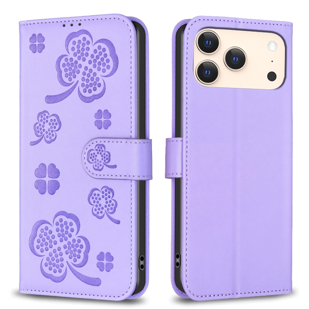 Clover könyvtáska iPhone 17 Pro Max készülékhez - lila