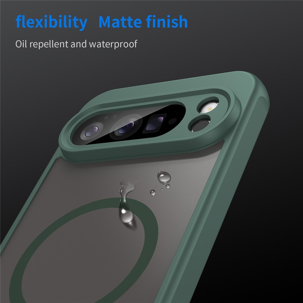 Matta zselés tok MagSafe-val a Google Pixel 10 Pro XL-re - zöld színben