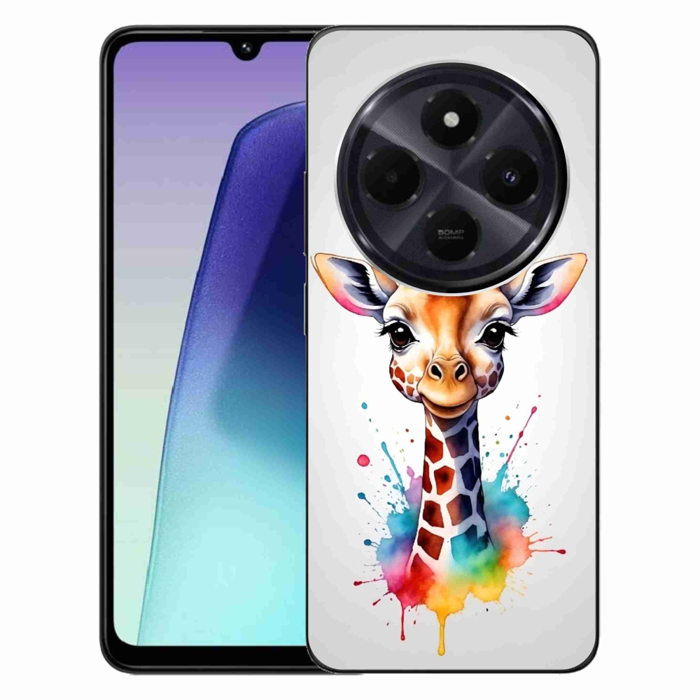 Gél borítás mmCase a Xiaomi Redmi 14C/Poco C75-hez - zsiráf 1