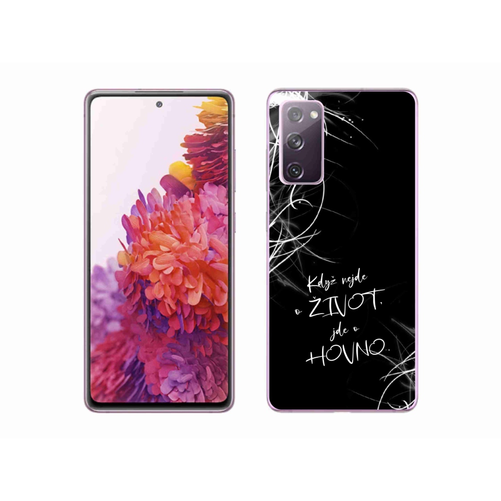 Gél borító mmCase Samsung Galaxy S20 FE - vicces szöveg 16 fekete háttér