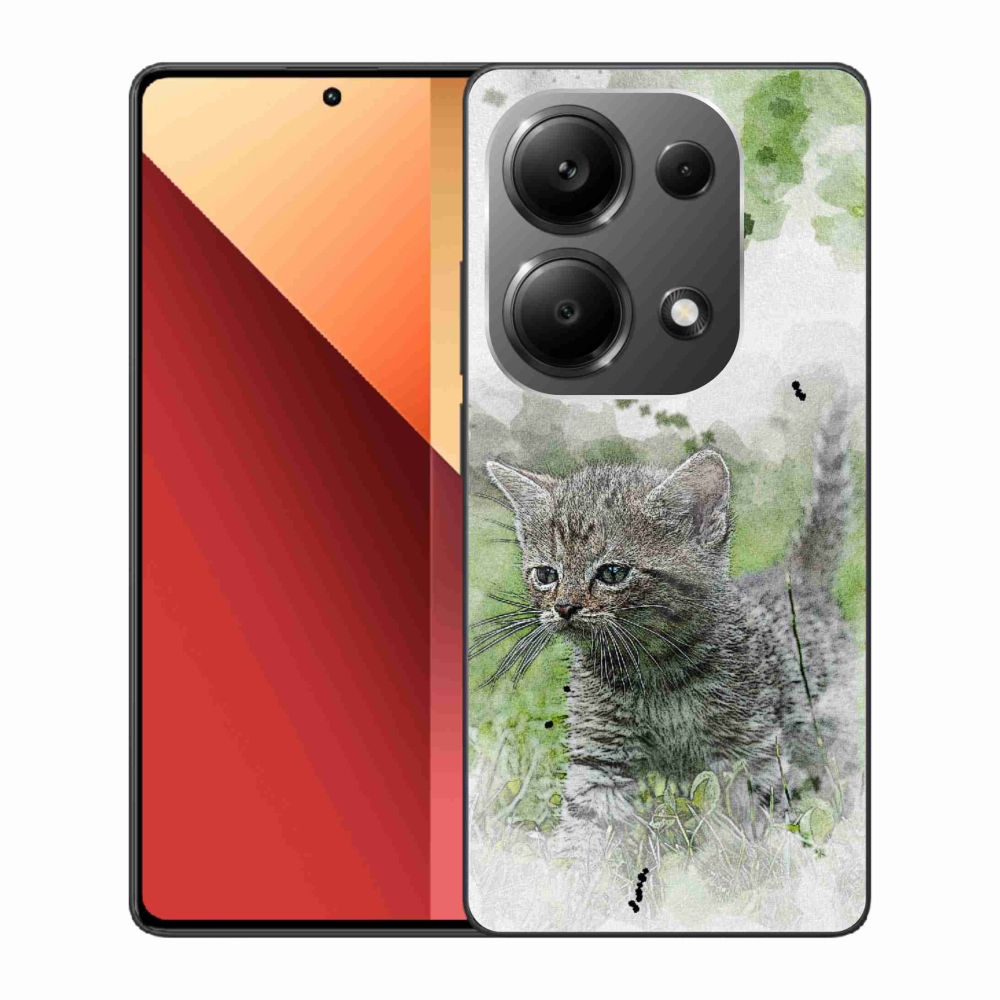 Gél borítás mmCase a Xiaomi Redmi Note 13 Pro 4G/Poco M6 Pro számára - aranyos cica 1