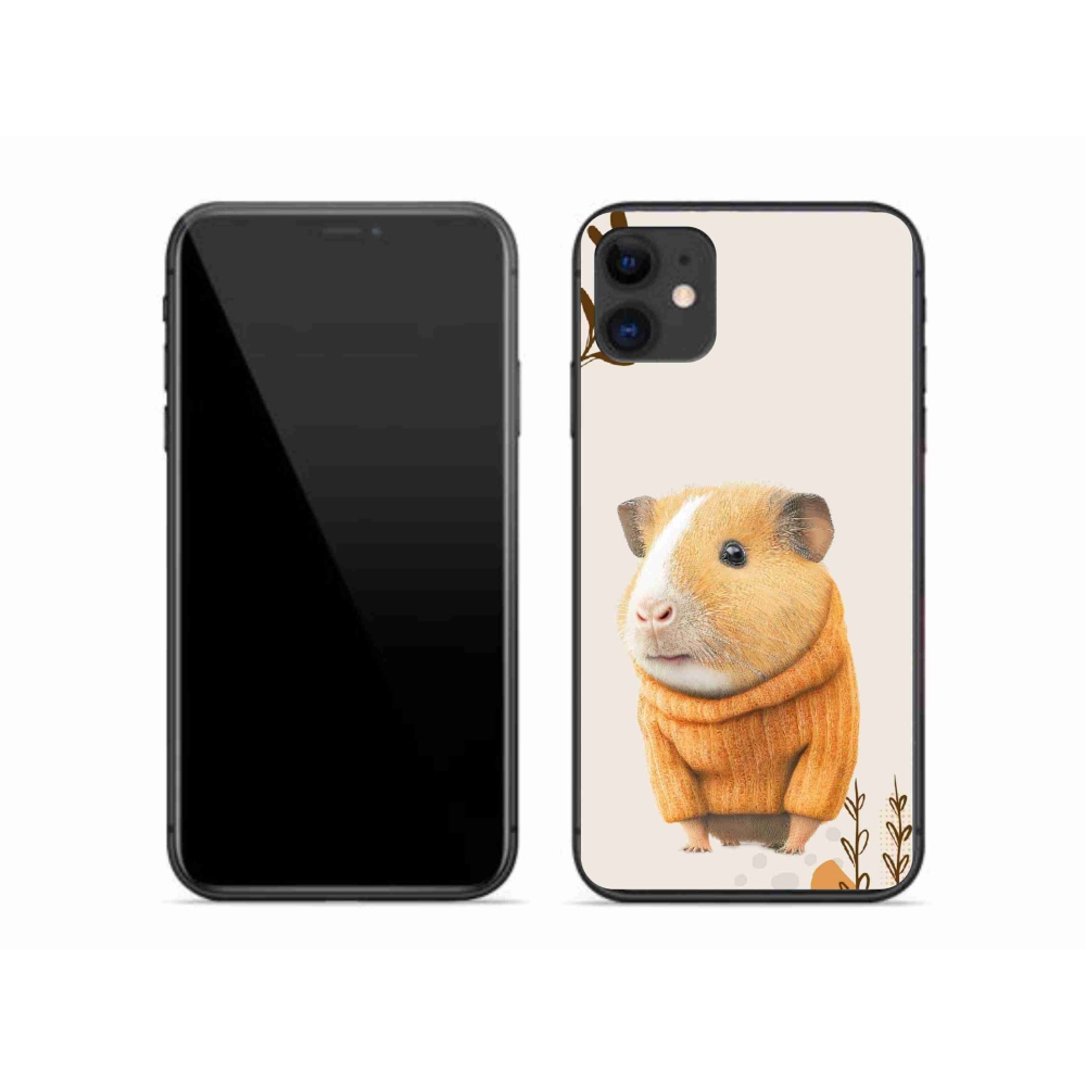 Gél borítás mmCase iPhone 11 készülékhez - tengerimalac pulóverben
